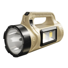Ultra Bright Handheld Searchlight Solar Rechargeable Flashlight for Camping & Emergency