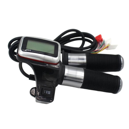 For Citycoco Electric Scooter LCD Power Display Turn Handle Throttle Accelerator Handlebar with 3 Speeds