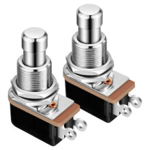 2pcs Momentary Touch Foot Normally Open SPST 2 PIN Stomp Box Push Button Footswitch for Guitar