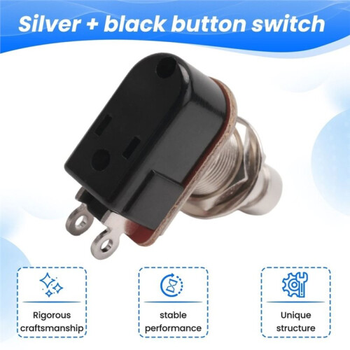 2pcs Momentary Touch Foot  Normally Open SPST 2 PIN Stomp Box Push Button Footswitch for Guitar 1