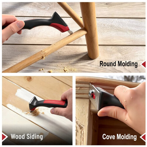 6-Piece Woodworking Multi-Tool Set: Versatile Spatula Putty Blade Paint Scraper for DIY Renovation & Crafting(No Handle) 2