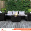 REALGLOW Warmpact Rattan Gas Fire Pit 13kW - Black, Square 6