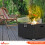 REALGLOW Warmpact Rattan Gas Fire Pit 13kW - Black, Square 5