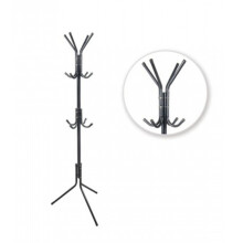 Simple Household Stainless Steel Wardrobe, Sturdy Clothes Hanger Rack with Black Water Repellent Surface, Easy Assembly for
