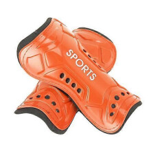 (Kid, orange) 2Pcs Soccer Shin Guards High Strength Impact Resistant Breathable Lightweight Calf Protection Youth Soccer Shin Pads