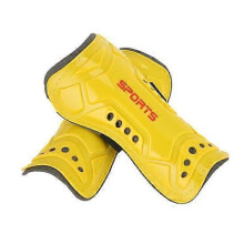 (Kid, yellow) 2Pcs Soccer Shin Guards High Strength Impact Resistant Breathable Lightweight Calf Protection Youth Soccer Shin Pads