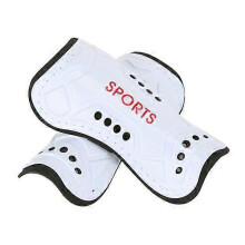 (Adult, white) 2Pcs Soccer Shin Guards High Strength Impact Resistant Breathable Lightweight Calf Protection Youth Soccer Shin Pads
