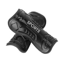 (Kid, black) 2Pcs Soccer Shin Guards High Strength Impact Resistant Breathable Lightweight Calf Protection Youth Soccer Shin Pads