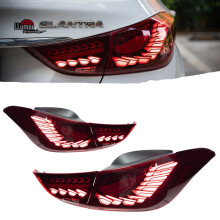 LED-achterlichten voor Hyundai Elantra 2012-2016 - GTS Design-achterlichten met DRL, richtingaanwijzers, remlichten en achteruitrijfunctie (set van 2)