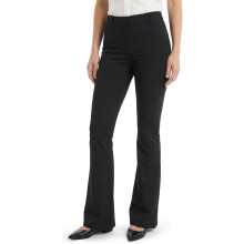 Elegante Damenhose mit Schlag Elastisch Lang Schwarz L — damenhose schlag, schlaghose damen, bootcut hose damen