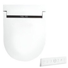 Slimme verwarmde toiletbril met digitaal display, afstandsbediening, nachtlampje en automatische reinigings- en droogfuncties