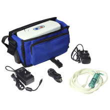 Compacte draagbare zuurstofconcentrator met 3 batterijen â“ Continue 24-uurs zuurstoftoevoer voor gebruik in de auto en thuis
