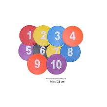 Numbered Floor Spot Markers for Football Training 11Pcs Assorted Colors