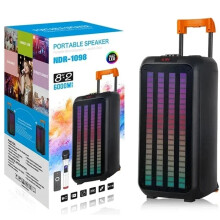 8-inch TWS karaoke-feestluidspreker met dubbele woofer, draadloze microfoon en Bluetooth, piekvermogen van 6000 W