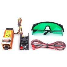 Hoognauwkeurige 15W blauwviolette lasermodule voor graveren en snijden - I voor gecoat roestvrij staal en 3 mm hout