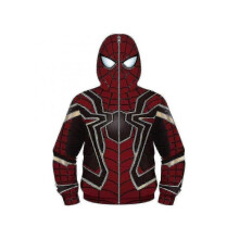 (Red Spiderman, 6-7 Years) (8-11 Years, Dark Red Spiderman) Kids Boy Spider-man Hoodies Hooded Zip Coat Jacket Top Outwear Fans Gift