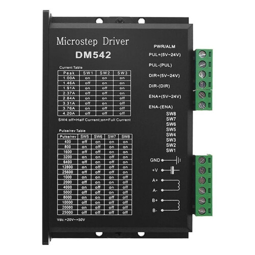 CNC Digital Microstep Driver DM542 Stepper Motor Driver 2-Phase Controller for Nema 17 23 34 Motors 1
