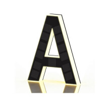 17CM Solar Powered Outdoor House Number Light Solar Lighted House Numbers for Outside for Yard Street Door Plate A