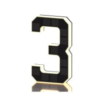 17CM Solar Powered Outdoor House Number Light Solar Lighted House Numbers for Outside for Yard Street Door Plate 3