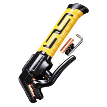 600A Bent Welding Electrode Holder, Insulated Non-Slip Handle Copper Jaw Welding Rod Clamp for Arc Welding