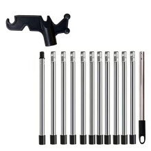 Expandable Light Hanger Pole -12 Section Interlocking Rods 14.7Ft Outdoor String Light Installation Tools