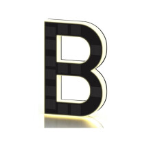 17CM Solar Powered Outdoor House Number Light Solar Lighted House Numbers for Outside for Yard Street Door Plate B