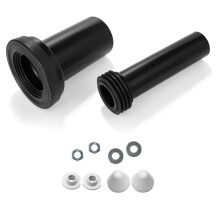 18,5 cm (7,2 Zoll) Wand-WC-Anschlussset, WC-Anschlussrohr, Hänge-WC-Anschluss mit Lippendichtung, für PE-Rohr DN90