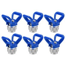 6-Pack 246215 7/8" Thread Hand-Tight Tip Guard for Spray Gun RAC X Perfect for RAC X 7/8" Thread Airless