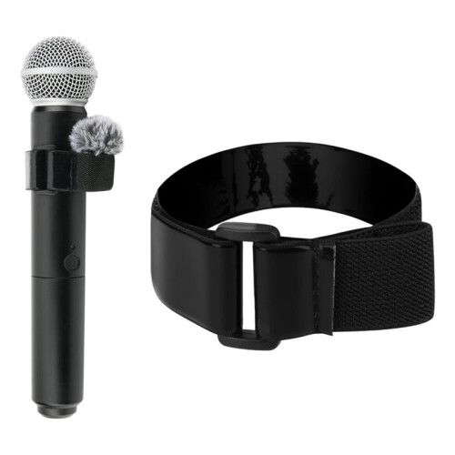 4Pack Mic Sleeve Holder for  Mic  Microphone Strap for Speech, Livestream, Interview Handheld Microphone 1