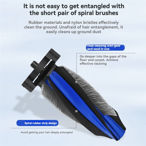 2PCS Roller Brush for  Deebot  2 / 2 Pro Robot Vacuum Cleaner Replacement Vacuum Main Brush Parts 2
