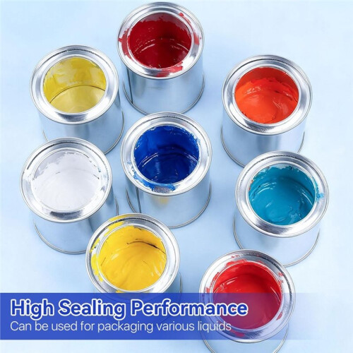 24 PCS Empty Paint Cans with Lids, 1/2 Cup Capacity Touch  Paint Containers, Empty Unlined Tinplate Paint Storage 1