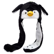 Hat with Moving Ears, Funny Plush Moving Ears Hat Cute Soft Plush Ear Movings Animal Hats, Soft Jumping Hats