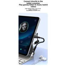 USB-C-auf-3,5-mm-Audioadapter DAC HiFi-Kopfhörerkonverter 2-in-1 USB-C-Kopfhörerkabel für -Smartphones