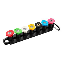 7 Pressure Washer Nozzle Tips with Holder, 1/4 Inch Quick Connect, 4800 PSI 7 Color-Coded Nozzle Tips,Soap & Rinse Modes