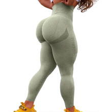 Sport-Leggings Push-Up Hose Nahtlos Figurformend Grün Größe S — sportleggings damen, push up leggings, nahtlose leggings