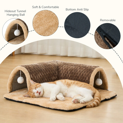 Living And Home Cat Play Tunnel with Hanging Balls, Large Size 2