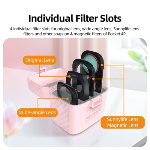 Filter Storage Protective Case for  Osmo Pocket 4 Pro Portable Filter Storage Box Anti Drop Filter Storage Case C