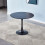 Round Dining Table - 90cm Black MDF Top with Metal Tulip Base 2