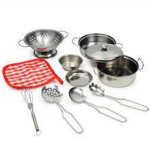 10pcs/set Simulated Cooking Utensils Toy For Kids, Cooking Utensils Pretend Play Kitchen Set Stove Pot Furniture Play Set, Play Kitchen Set