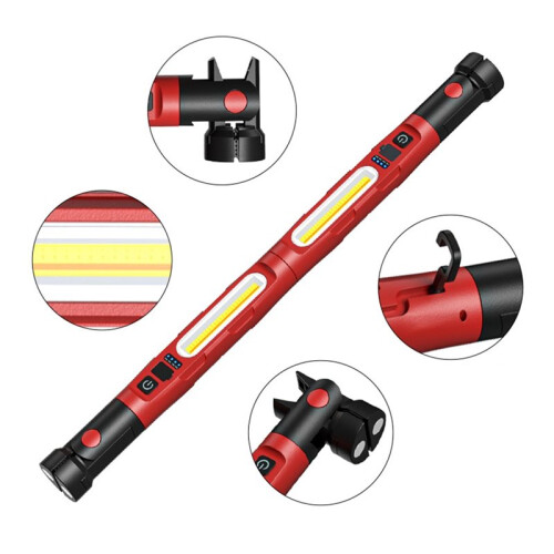 Multi-Function Magnetic Work Light Set Rechargeable, Rotatable Lamp with Hook for Auto Repair & Outdoor Emergency 2