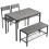 4 Piece Kitchen Dining Table Set w/ 2 Chairs and a Bench Home Kitchen Bar Pub Apartment 1
