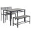 4 Piece Kitchen Dining Table Set w/ 2 Chairs and a Bench Home Kitchen Bar Pub Apartment 16