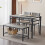 4 Piece Kitchen Dining Table Set w/ 2 Chairs and a Bench Home Kitchen Bar Pub Apartment 19