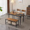 4Piece Kitchen Dining Table w/ 2 Chairs & a Bench for Home Kitchen Bar Pub Apartment 1