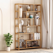 (Brown (99cm W x 25.3cm D x 175cm H)) 7-Tier Wooden Bookcase Display Stand