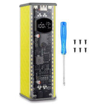 PD100W Adjustable Voltage Power Bank Case DIY Kit 8x21700 Transparent Shell No Welding SOS Light Fast Charging B