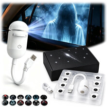 Halloween Window Projector for Car, Scary USB Plug and Play Projector