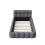 (3ft Single, Gray) Upholstered Bed Frame with Tufted Headboard & Slatted Base, Linen 8