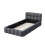 (3ft Single, Gray) Upholstered Bed Frame with Tufted Headboard & Slatted Base, Linen 9