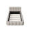 (3ft Single, Beige) Upholstered Bed Frame with Tufted Headboard & Slatted Base, Linen 6